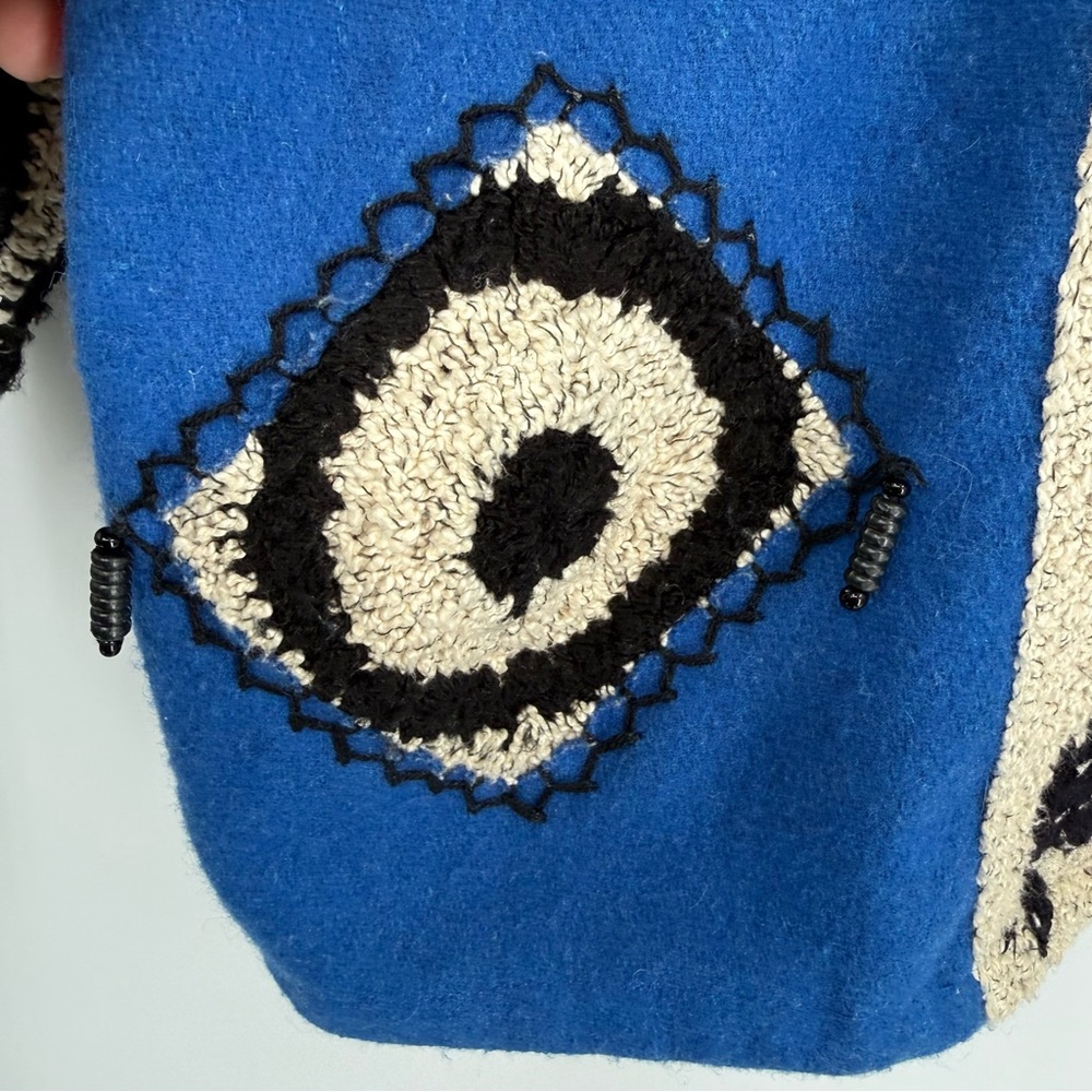 Sandy Starkman Women’s Patchwork Jacket Blue Butt… - image 7